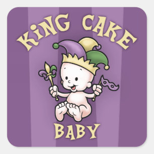 Sticker Carré King Cake Baby