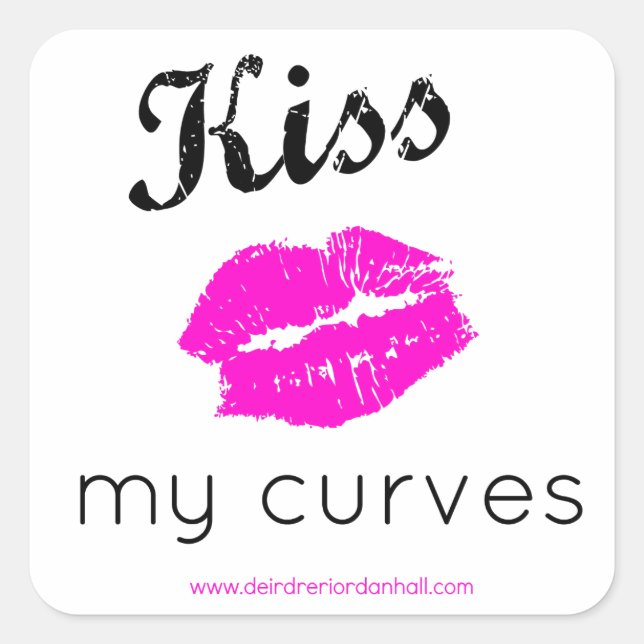 Sticker Carré Kiss My Curves Sugar, le nouveau swag (Devant)