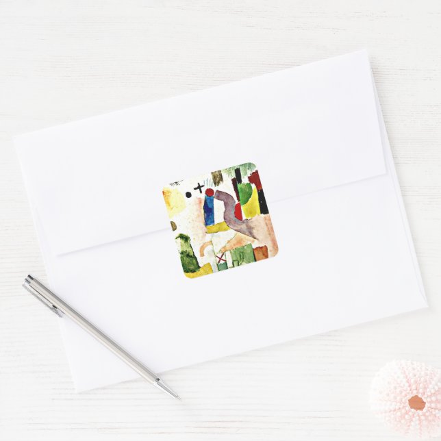 Sticker Carré Klee - Aquarelle pathétique (Enveloppe)