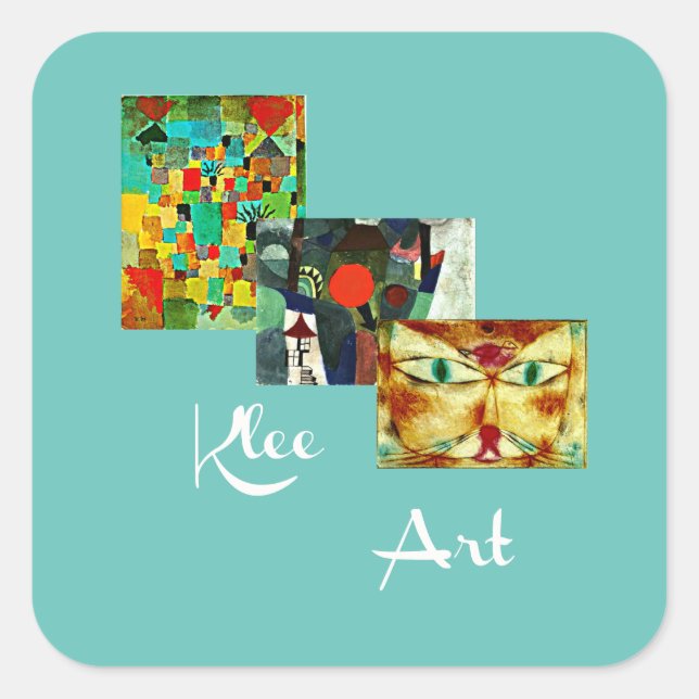 Sticker Carré Klee - Célèbres peintures de Paul Klee (Devant)