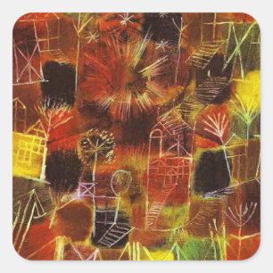 Sticker Carré Klee - Composition cosmique