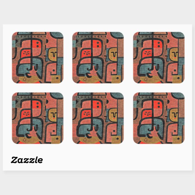 Sticker Carré Klee - Exotique (Feuille)