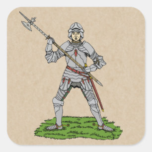 Sticker Carré Knight anglais du XVe siècle