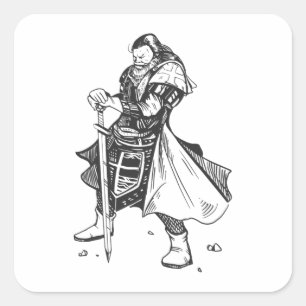 Sticker Carré Knight templar