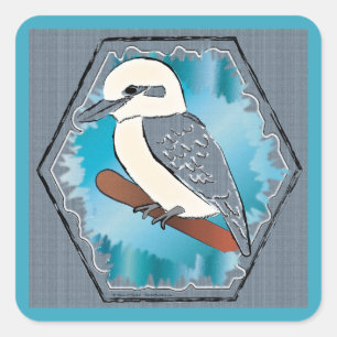 Sticker Carré Kookaburra Bird