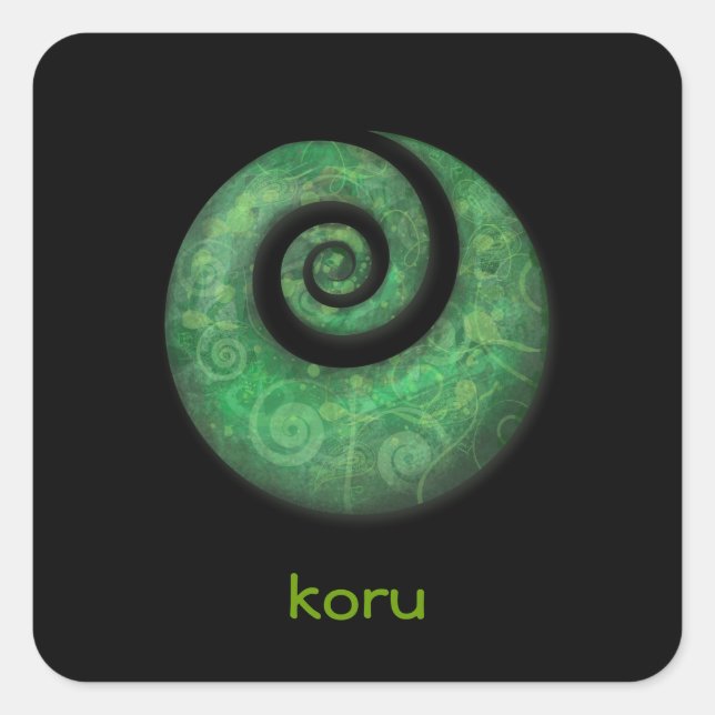 Sticker Carré koru (Devant)