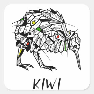 Sticker Carré Koru Kiwi