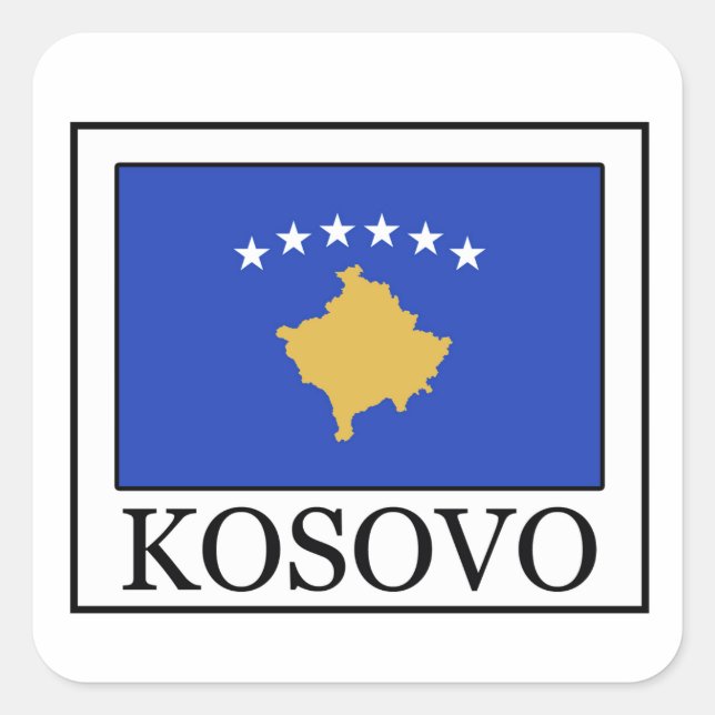 Sticker Carré Kosovo (Devant)