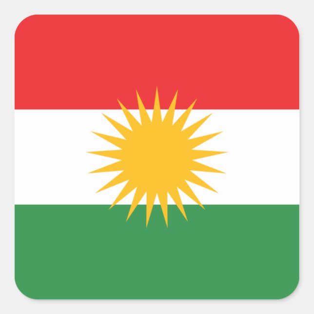 Sticker Carré kurdistan (Devant)