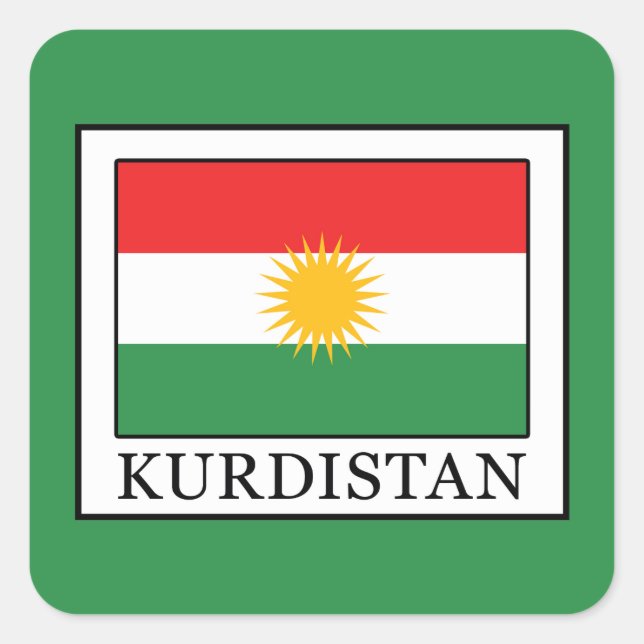Sticker Carré Kurdistan (Devant)