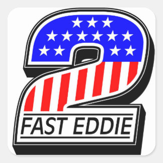 Sticker Carré Kustom 2 Fast Eddie All American Decal