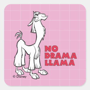 Sticker Carré Kuzco - Pas de Lama Dérangé