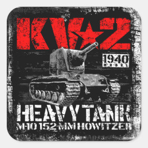 Sticker Carré KV-2 Char lourd soviétique