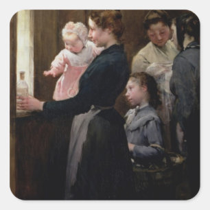 Sticker Carré La baisse du lait dans Belleville : Docteur