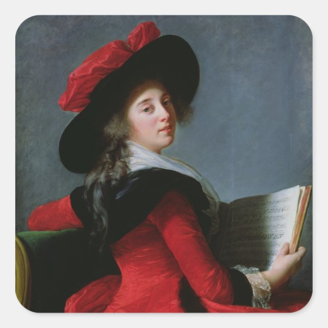 Sticker Carré La Baronne de Crussol, 1785 (Devant)