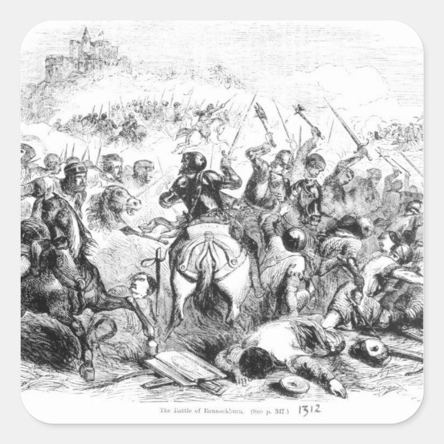 Sticker Carré La bataille de Bannockburn en 1314 (Devant)