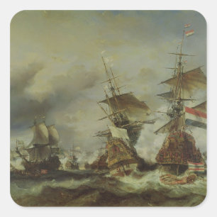 Sticker Carré La bataille de Texel, le 29 juin 1694