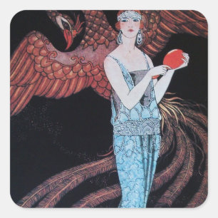 STICKER CARRÉ LA BEAUTÉ ET PHOENIX, COUTURIER COMPOSENT