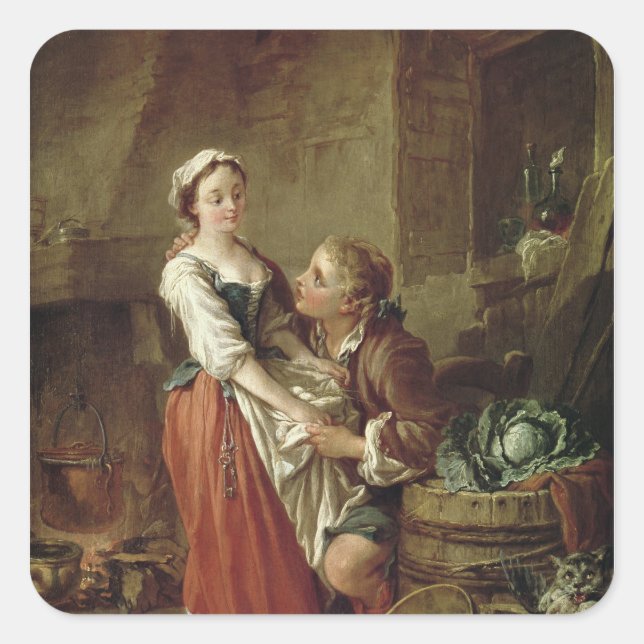 Sticker Carré La Belle Cuisine Maid (Devant)
