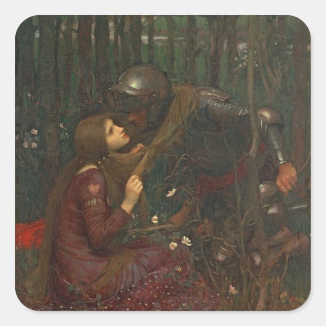 Sticker Carré La Belle Dame Sans Merci, 1893 (Devant)