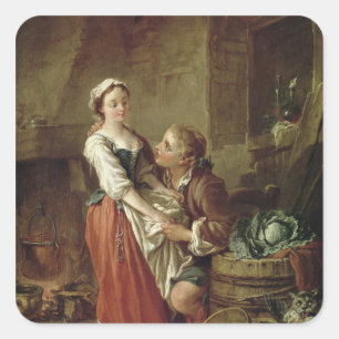 Sticker Carré La belle domestique de cuisine