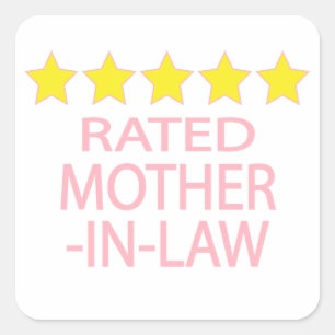 Sticker Carré La belle-mère cinq étoiles