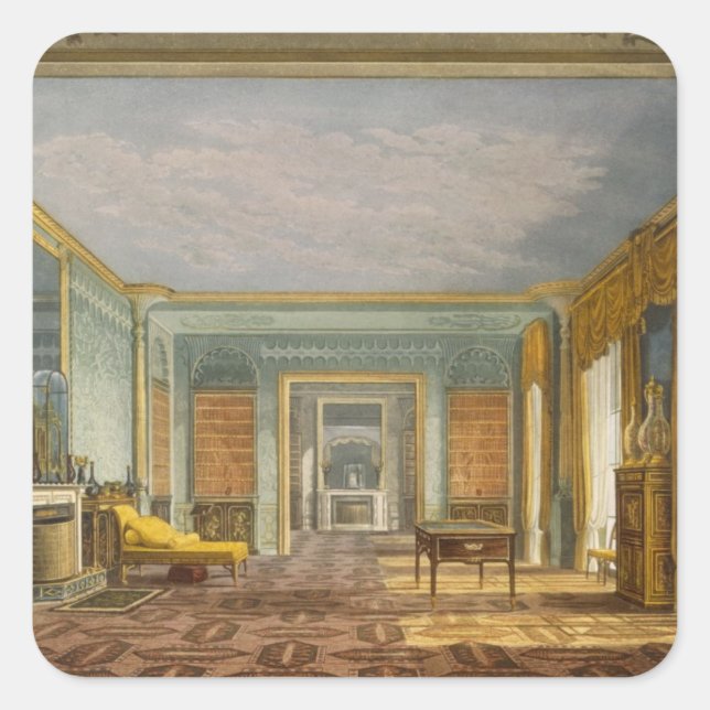 Sticker Carré La Bibliothèque du Roi vue du Pavillon Royal (Devant)