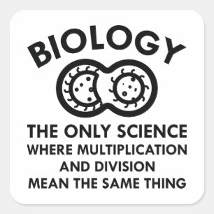 Sticker Carré La biologie est dans mes gènes