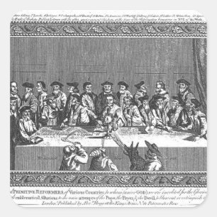 Sticker Carré La bougie de la réforme est Lighted