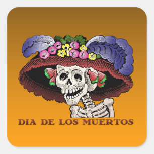 Sticker Carré La Calavera Catrina [autocollants]