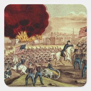 Sticker Carré La capture d'Atlanta par l'armée des syndicats