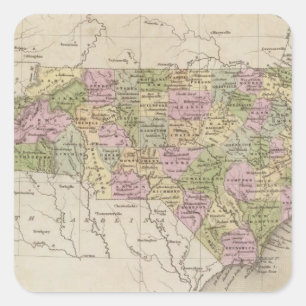 Sticker Carré La Caroline du Nord 4