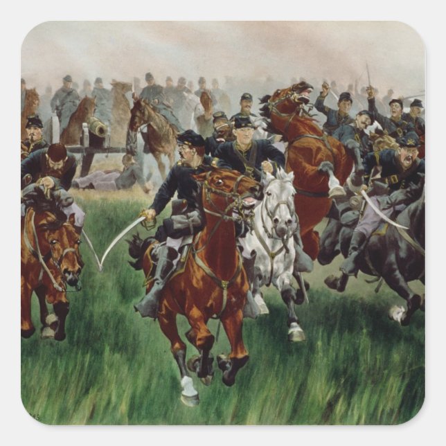 Sticker Carré La cavalerie, 1895 (Devant)