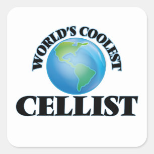 Sticker Carré La Cellist la plus cool du monde