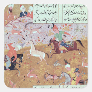 Sticker Carré La chasse royale