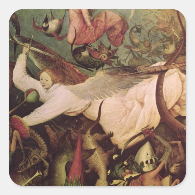 Sticker Carré La chute des anges rebelles (Devant)