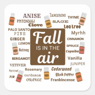 Sticker Carré La Chute Est Dans L'Air Essential Oil