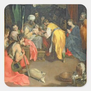 Sticker Carré La circoncision du Christ, 1590 (huile sur la