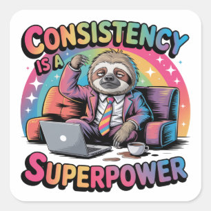 Sticker Carré La cohérence est une superpuissance