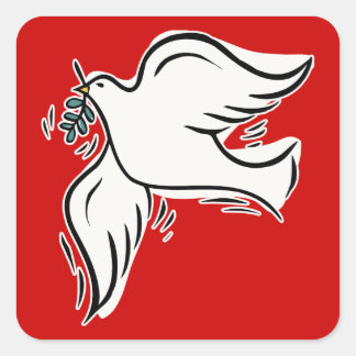 Sticker Carré La colombe de la paix