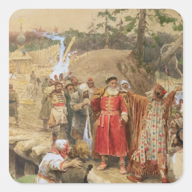 Sticker Carré La conquête des nouvelles régions en Russie, 1904 (Devant)