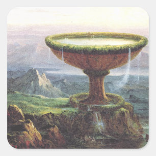 Sticker Carré La coupe du Titan par Thomas Cole