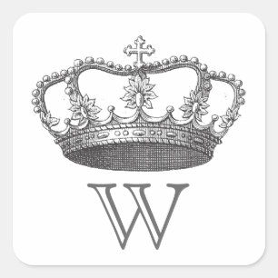 Sticker Carré La couronne de la Reine classique