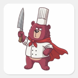 Sticker Carré La cuisine est mon superpouvoir