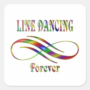 Sticker Carré La danse en ligne pour toujours