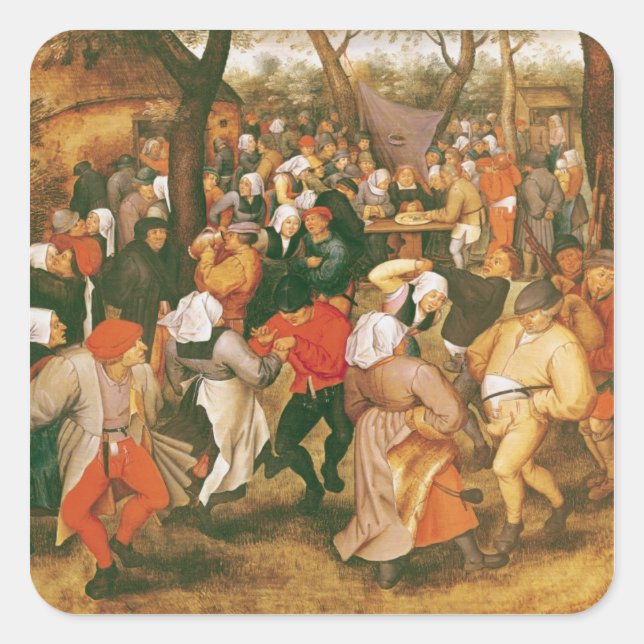 Sticker Carré La Danse Mariage, 1607 (Devant)