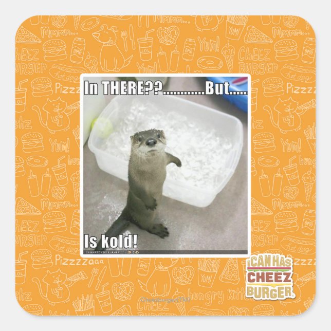 Sticker Carré Là-dedans ? Est Kold ! (Devant)