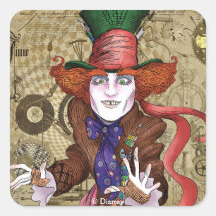 Sticker Carré La Détresse  Mad as Hatter