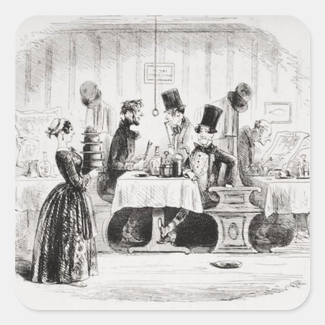 Sticker Carré La distraction de M. Guppy (Devant)