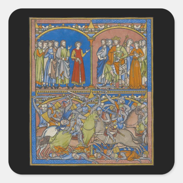 Sticker Carré La dot de Michal, une bataille sanglante (Devant)